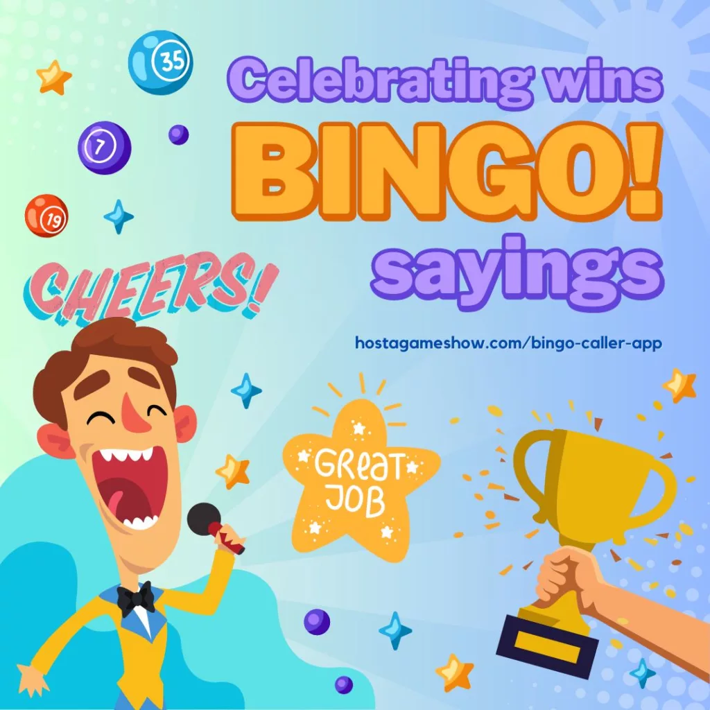 Celebrating Wins Bingo Sayings